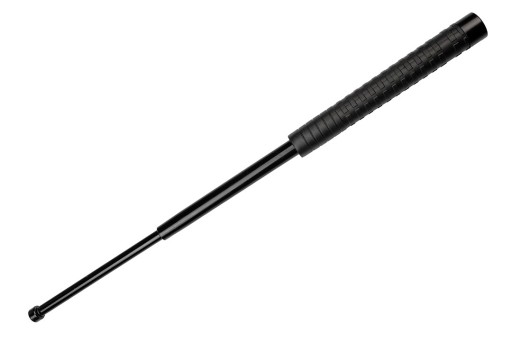 TELESKOPICKÝ OBUŠOK POLICAJNÝ OCELOVÁ GUMA DLHÁ 21/55CM + KRYT