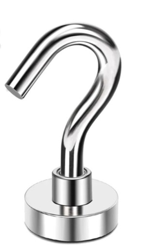 NEODYMIOVÝ MAGNET S HÁČKOVÝM HÁKOM VEŠIAK 5 KG