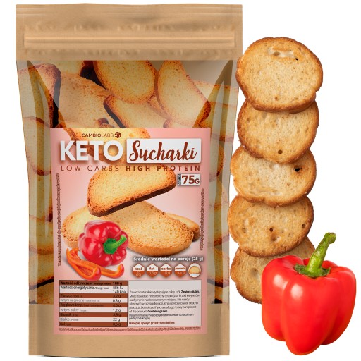 Keto Products Mini sucháre s príchuťou feferónky