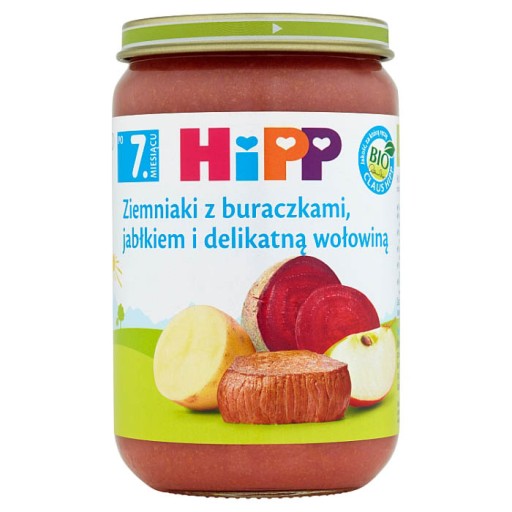 HiPP Zemiaky s jemným bio hovädzím mäsom, 220g
