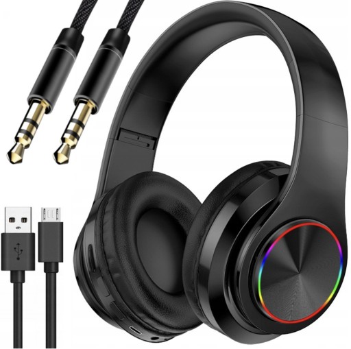 BEZDRÔTOVÉ SLÚCHADLÁ BLUETOOTH 5.0 MIKROFÓN RGB OSVETLENIE