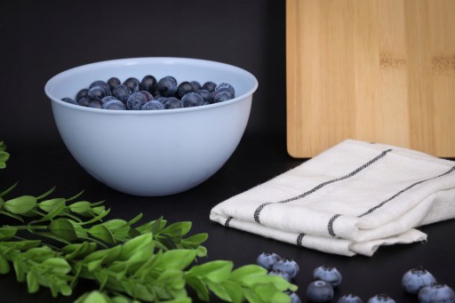 PLASTOVÁ MISKA, modrá kuchyňa, 0,75l, ideálna na ovocné maškrty