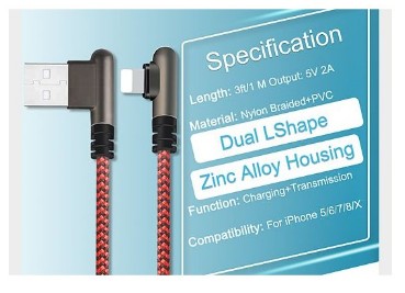 Nabíjačka kábla USB konektor iPhone iPod IPAD 1m (4121)