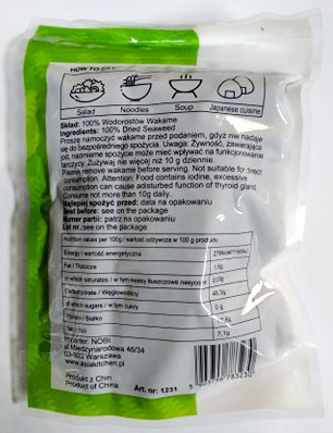 WAKAME SEAWEED morská riasa 50g rezaná morská riasa