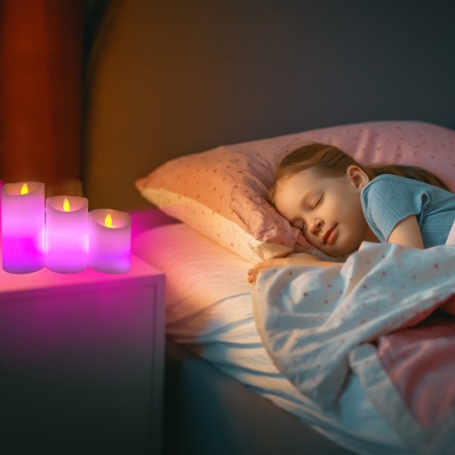 RGB LED SVIEČKY SET FAREBNÝCH SVIEČOK NA DIAĽKU
