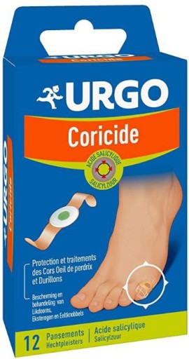 URGO KORICIDOVÉ NÁPLAHY NA GUĽAČKY, KYSELINA SALICYLOVÁ