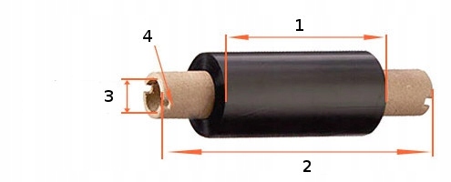 Vosková termotransferová páska 55 mm x 74 m