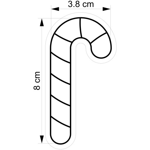 Formička na vykrajovanie perníkov VIANOČNÉ VIANOCE Trstina 8cm