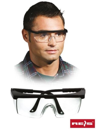 OCHRANNÉ OKULIARE - uni - TRANSPARENT-ČIERNA