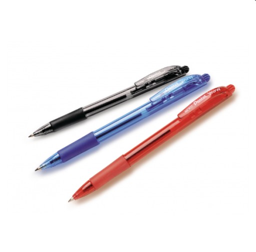 Automatické guľôčkové pero BK417 WOW PENTEL červené OFFICE