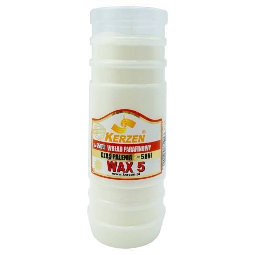Kerzen WAX 5 parafínová vložka do sviečky 120h 5 dní 1 kus