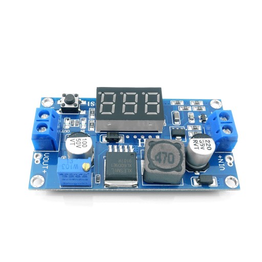 4V-35V XL6009 step-up menič s voltmetrovým displejom