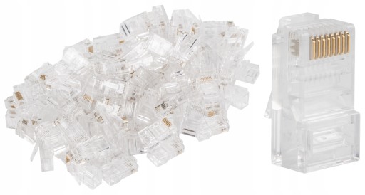 ZÁSTRČKA INTERNETOVÁ ZÁSTRČKA RJ45 8P8C ZLATÁ 4 KS