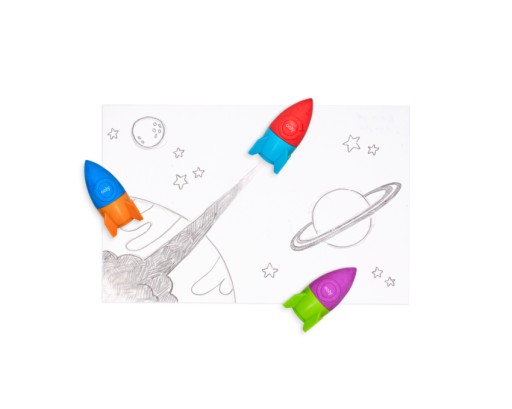 Eraser + Sharpener 2v1 ROCKETS Ooly Extendable Colorful 1ks