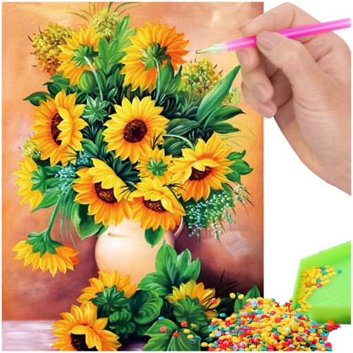 Diamantové vyšívanie SUNflowers Diamantová maľba KVETY