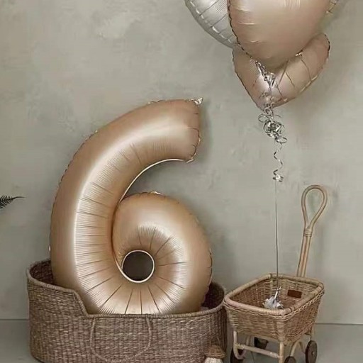 Karamelový 18 miestny balón NUDE béžový BOHO 1m héliový
