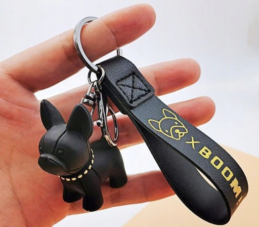 pes Keychain Prívesok so psíkom Bulldog