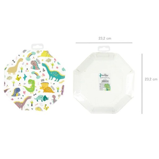 DINOSAURS narodeninové taniere 23 cm