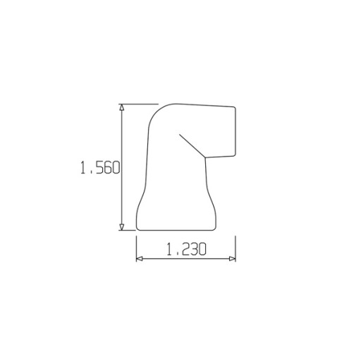 OKRUHÁ UHEL DRYSKY 90° 1/2'' SYSTÉM CHLADENIA