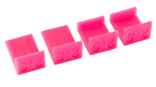 Dištančné podložky na nastavenie čiel 2,5 mm, 4 kusy