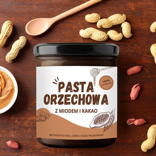 Arašidová pasta s medom a kakaom 300g
