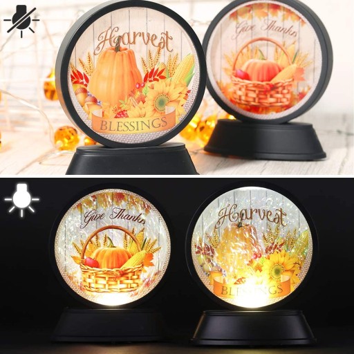 2x LED STOLNÁ LAMPA HALLOWEEN JESENNÁ DEKORÁCIA