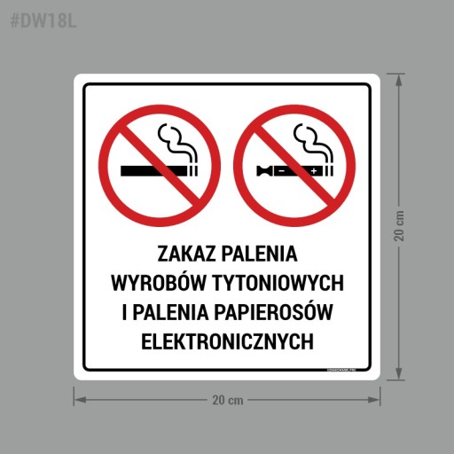 Zákaz fajčenia - nálepka 20x20
