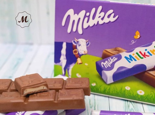 Milka Milminis tyčinky mliečnej čokolády 87,5g tyčinka s čokoládovou náplňou