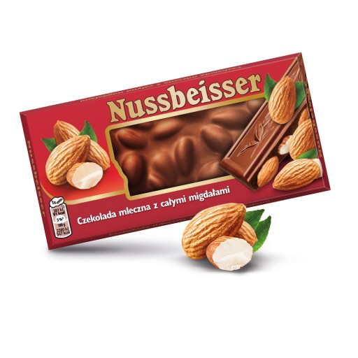 Nussbeisser mliečna čokoláda s mandľami 100 g