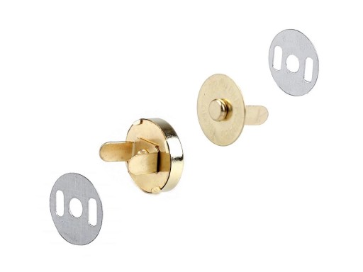 MAGNETICKÉ UZAVORENIE TAŠKY zlatá 18mm 10 ks