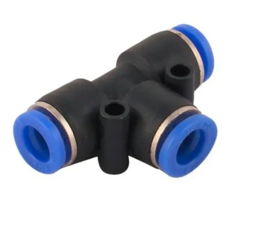 Pneumatický konektor 12 mm TEE zásuvný pre pneumatickú vzduchovú hadicu