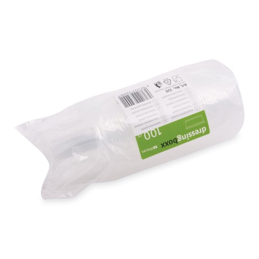 Malé nádobky na dip omáčku, jedlo + vrchnáky, 100ml, okrúhle x50