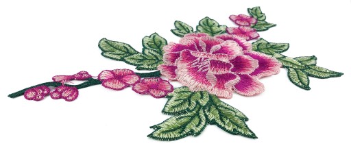 Nášivka nášivka ružová ruža výšivka FLOWER Large