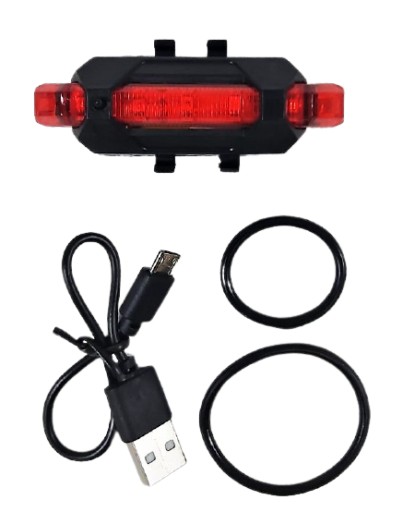 BICYKLOVÉ ZADNÉ SVETLO ČERVENÉ SVETLO NA BICYKEL ZADNÉ VODEODOLNÉ USB