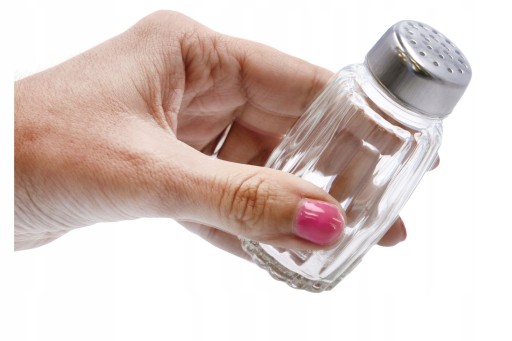 SKLENENÁ NÁDOBKA na KORENIE, 50 ml, nerezový dávkovač korenia