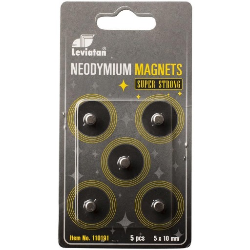 Neodymové magnety 10mm (5) 110191 LEVIATAN