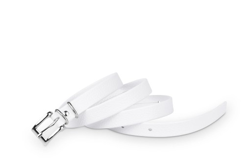 Klasický biely eko dámsky opasok 1,5 cm