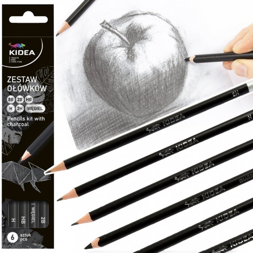 CERUŽKY + UHLÍK NA SKRYTOVANIE 6 KS KIDEA (ZOW6KA)