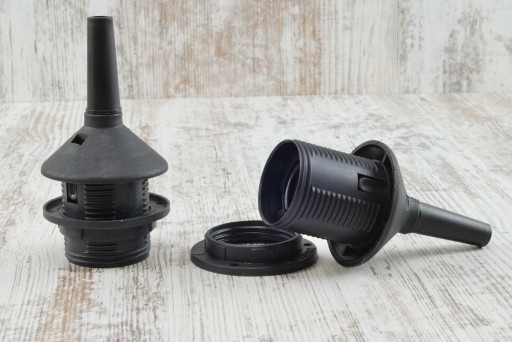 čierny e27 rám s prstencom tienidla, držiak tienidla 40mm podkrovný pavúk