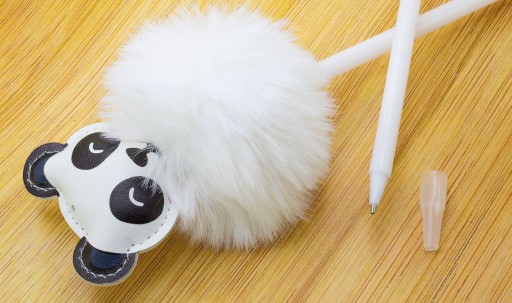 Panda pero s brmbolcom do školy ako darček pre priateľa dievčaťa