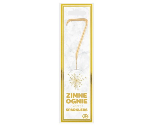 Prskavky Číslo 7 - zlaté, 17 cm