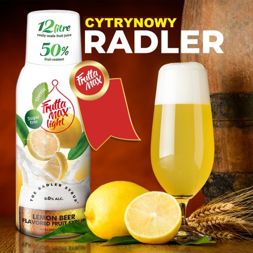 Sirup do Soda FruttaMax Radler Lemon Light karbonizátor 500 ml