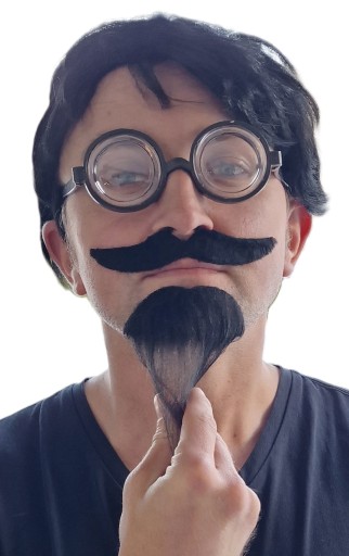 Súprava okuliarov Professor Nerd NERD Fúzy Beard Kozia brada Pán Artist's Ink 3 kusy