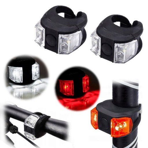 BIKE SVETLÁ LED CYKLISTICKÁ LAMPA PREDNÁ ZADNÁ 2KS