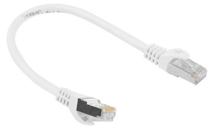 Sieťový kábel LAN ETHERNET internet cat 6 FTP RJ45 0,25m krútený pár Biely