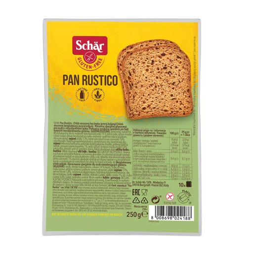 SCHAR Bezlepkový vidiecky chlieb - Pan Rustico (250g)