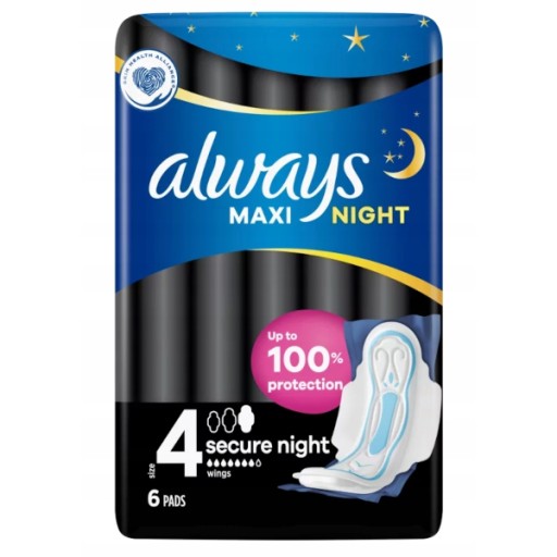 VŽDY Maxi Night hygienické vložky 6 ks.