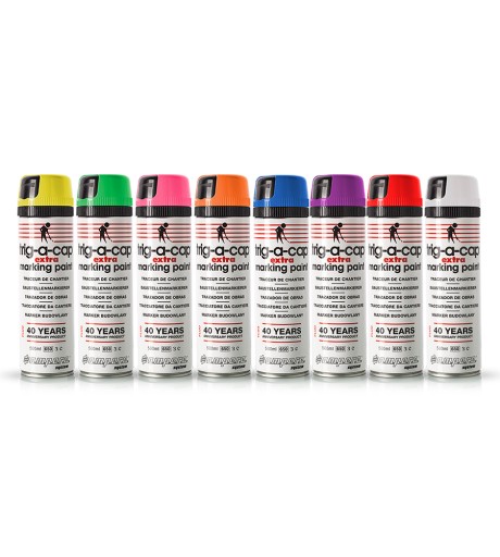 Geodetická farba Spray FLUO AMPERE fialová Trig-a-Cap Extra