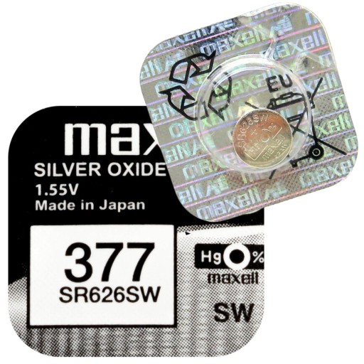 Batéria SR626SW 377 pre hodinky MAXELL Silver Button 10 kusov Originál