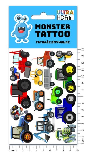 UMÝVAJÚCE DOČASNÉ TETOVANIE PRE DETSKÉ DETSKÉ TRAKTORY ORIGINÁLNE DIZAJNY